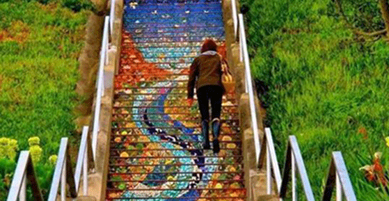 Color stairs Image