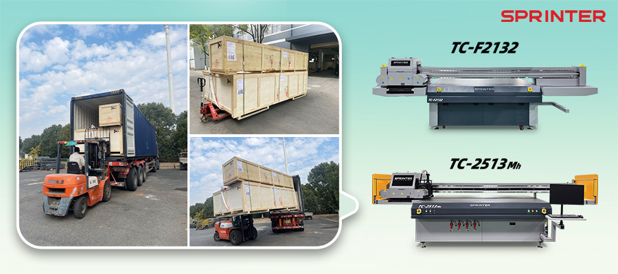 Double SPRINTER UV Flatbed Printers are on their way to Europe again!