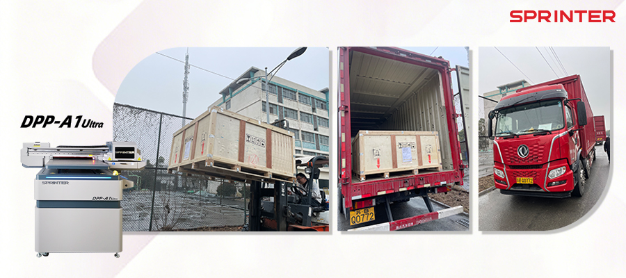 Loading out! Our SPRINTER DPP-A1 Ultra flatbed printer is on its way to empower businesses worldwide.